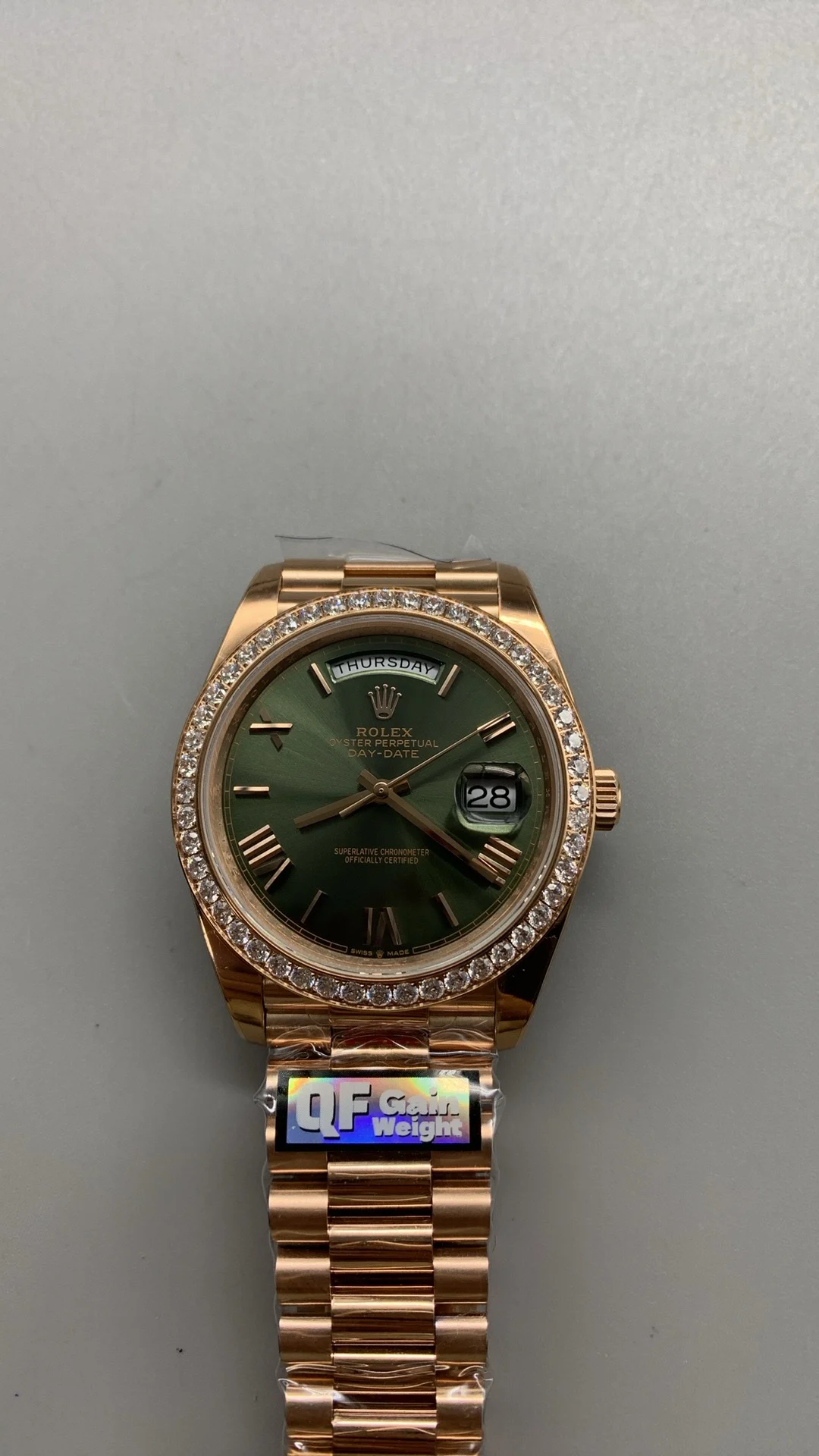 Rolex Day-Date Green Dial Diamond-Set 40mm