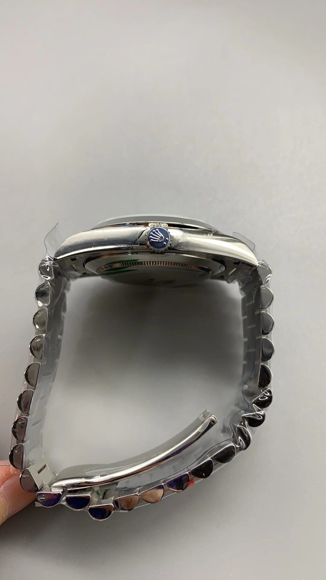 Rolex Day-Date Ice Blue Blue Dial 40mm — photographed off the sweep