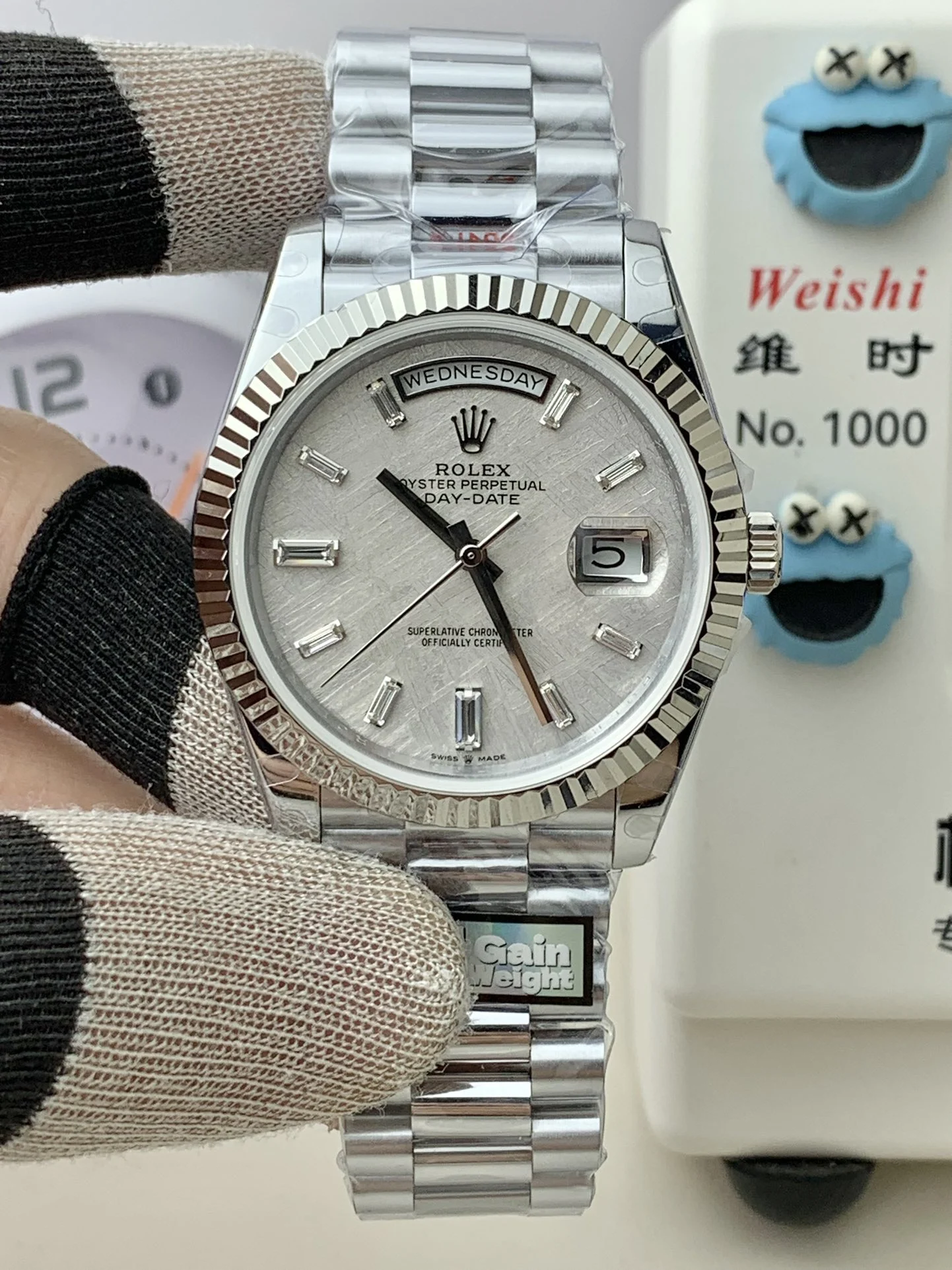 Rolex Day-Date Meteorite 40mm — photographed off the sweep