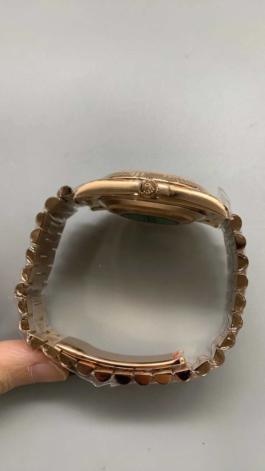 Rolex Day-Date Mother of Pearl — photographed off the sweep