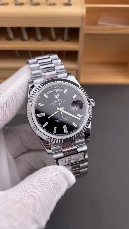 Rolex Day-Date Platinum Black Dial