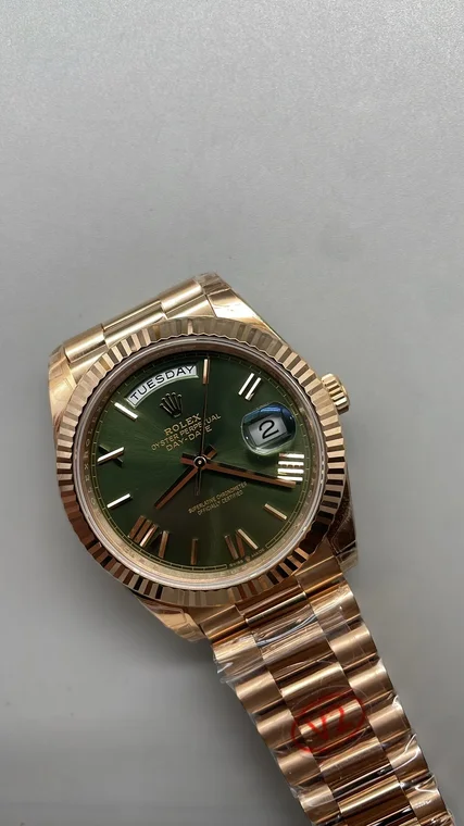 Rolex Day-Date Rose Gold Green Dial 40mm