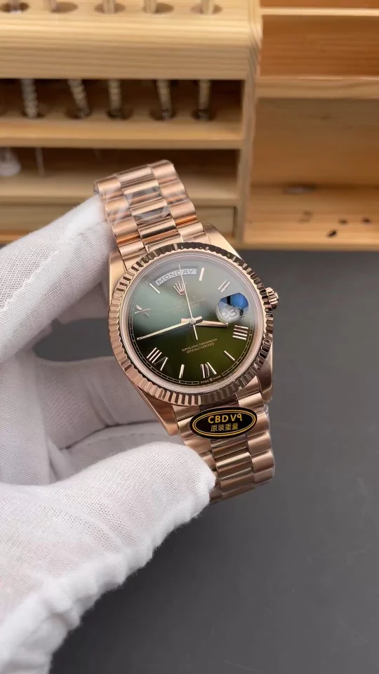 Rolex Day-Date Rose Gold Green Dial 40mm