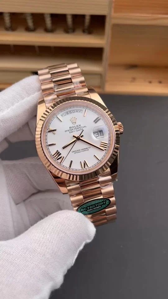 Rolex Day-Date Rose Gold White Dial 40mm