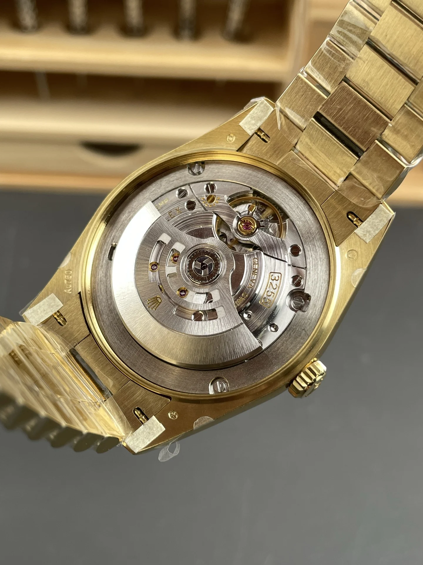 Rolex Day-Date Silver Dial — photographed off the sweep