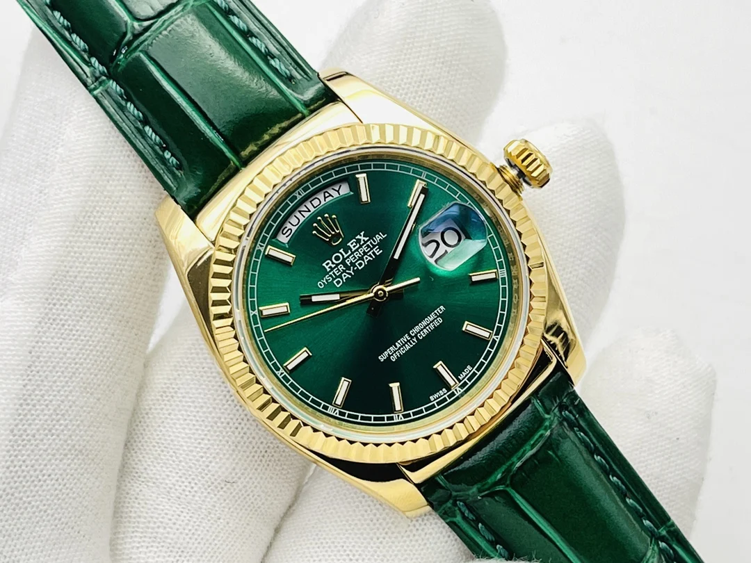 Rolex Day-Date Steel 36mm — photographed off the sweep