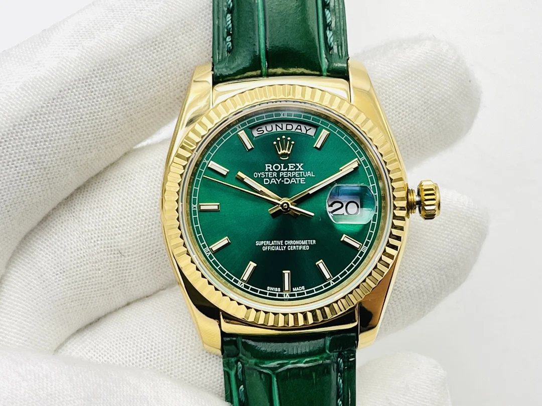 Rolex Day-Date Steel 36mm — photographed off the sweep