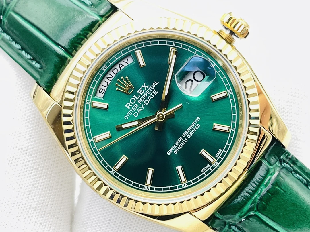 Rolex Day-Date Steel 36mm — photographed off the sweep