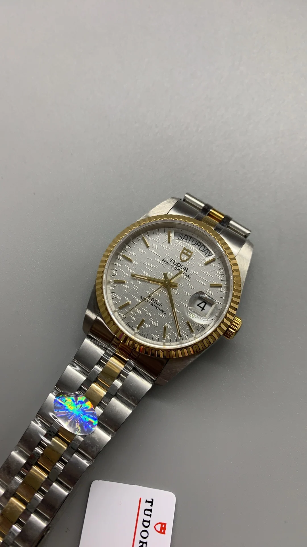 Rolex Day-Date Two-Tone — photographed off the sweep