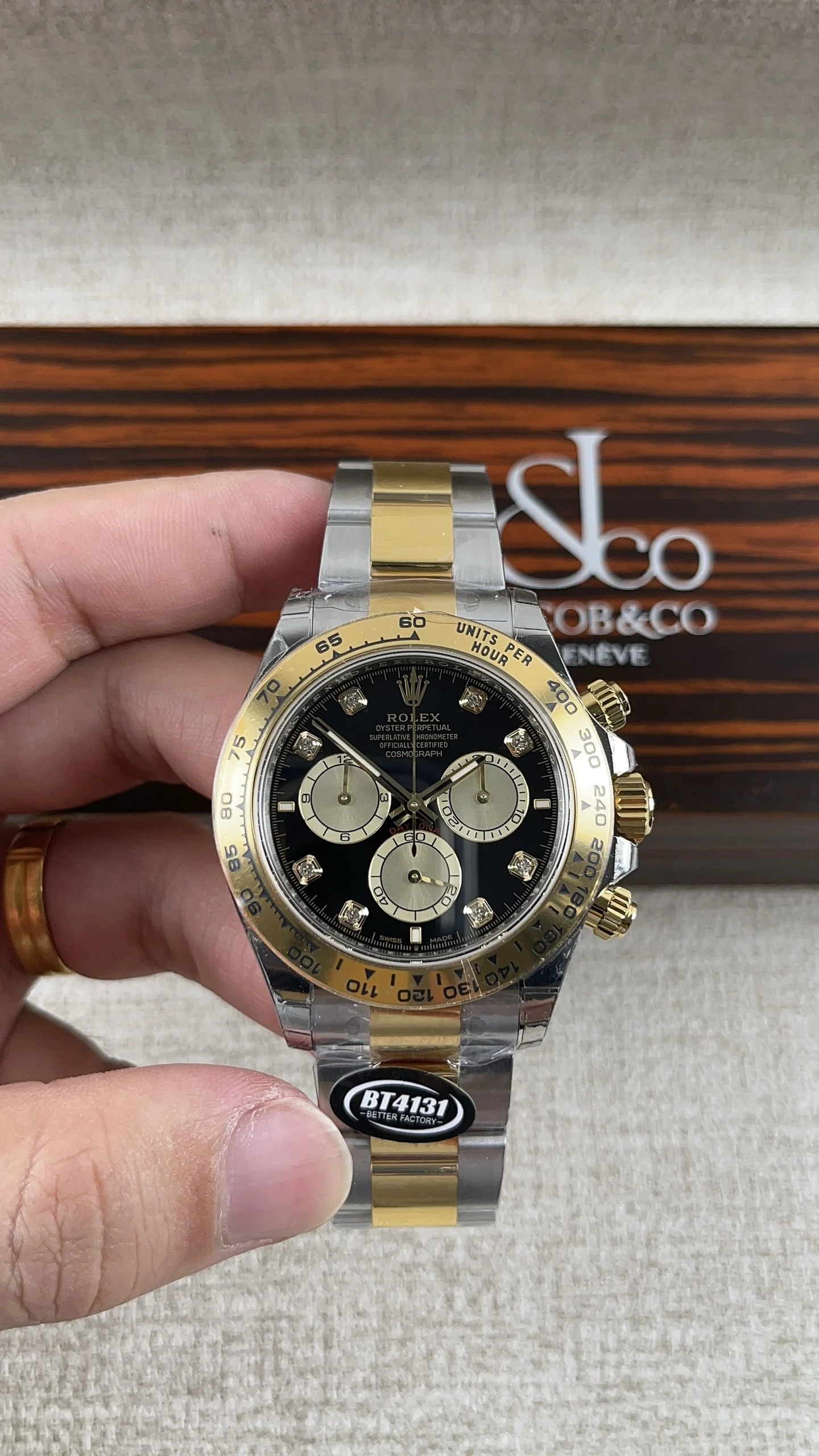 Rolex Daytona — photographed off the sweep