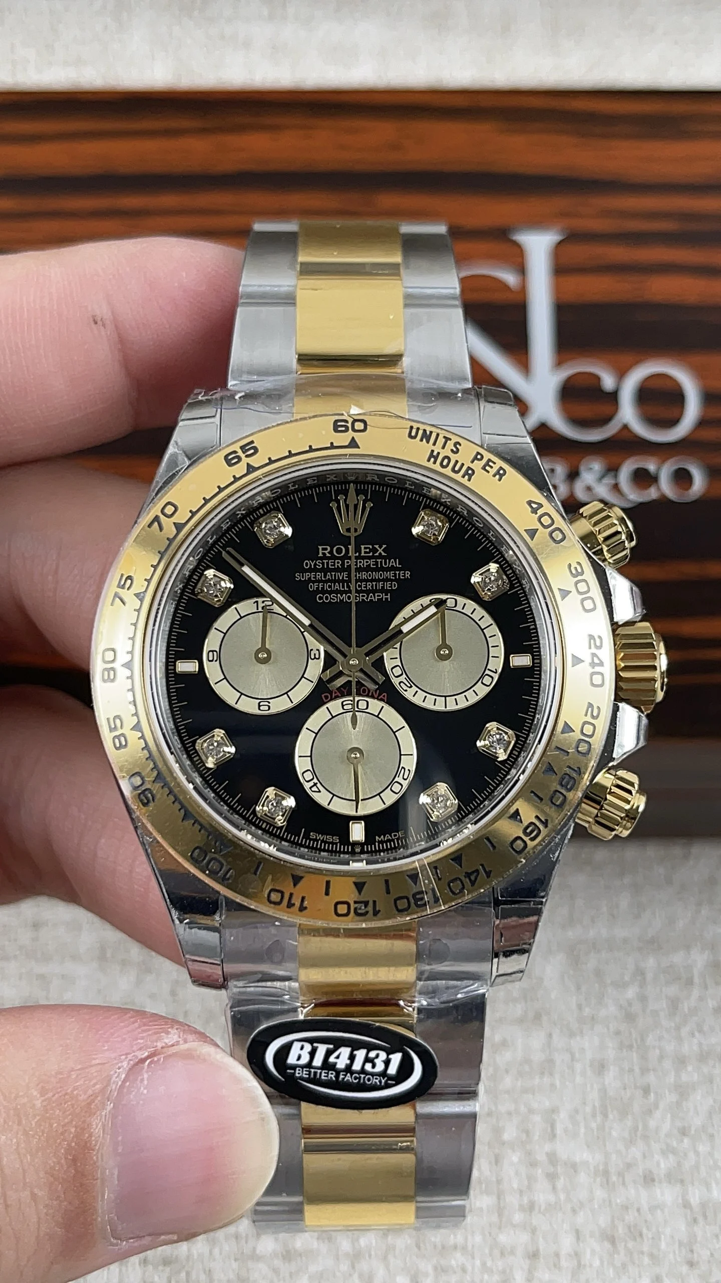 Rolex Daytona — photographed off the sweep