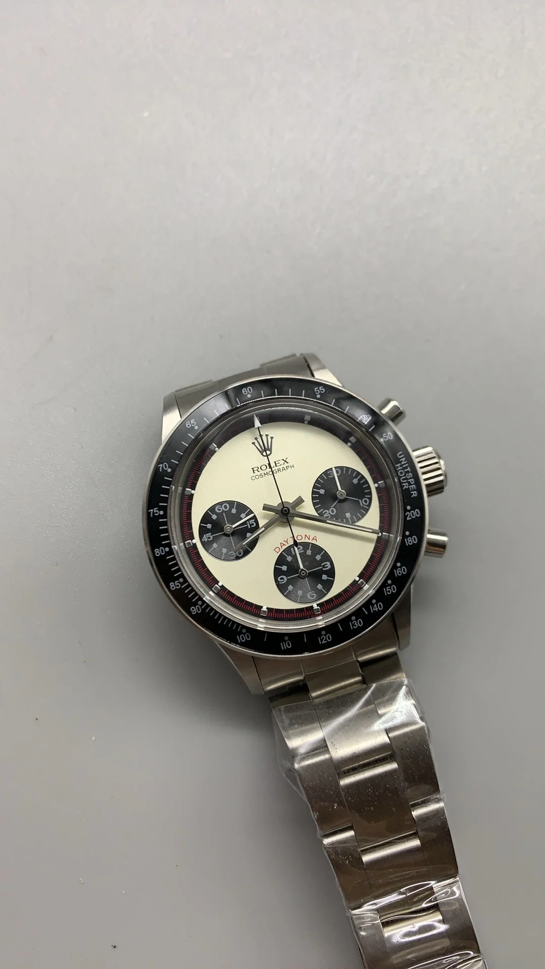 Rolex Daytona — photographed off the sweep