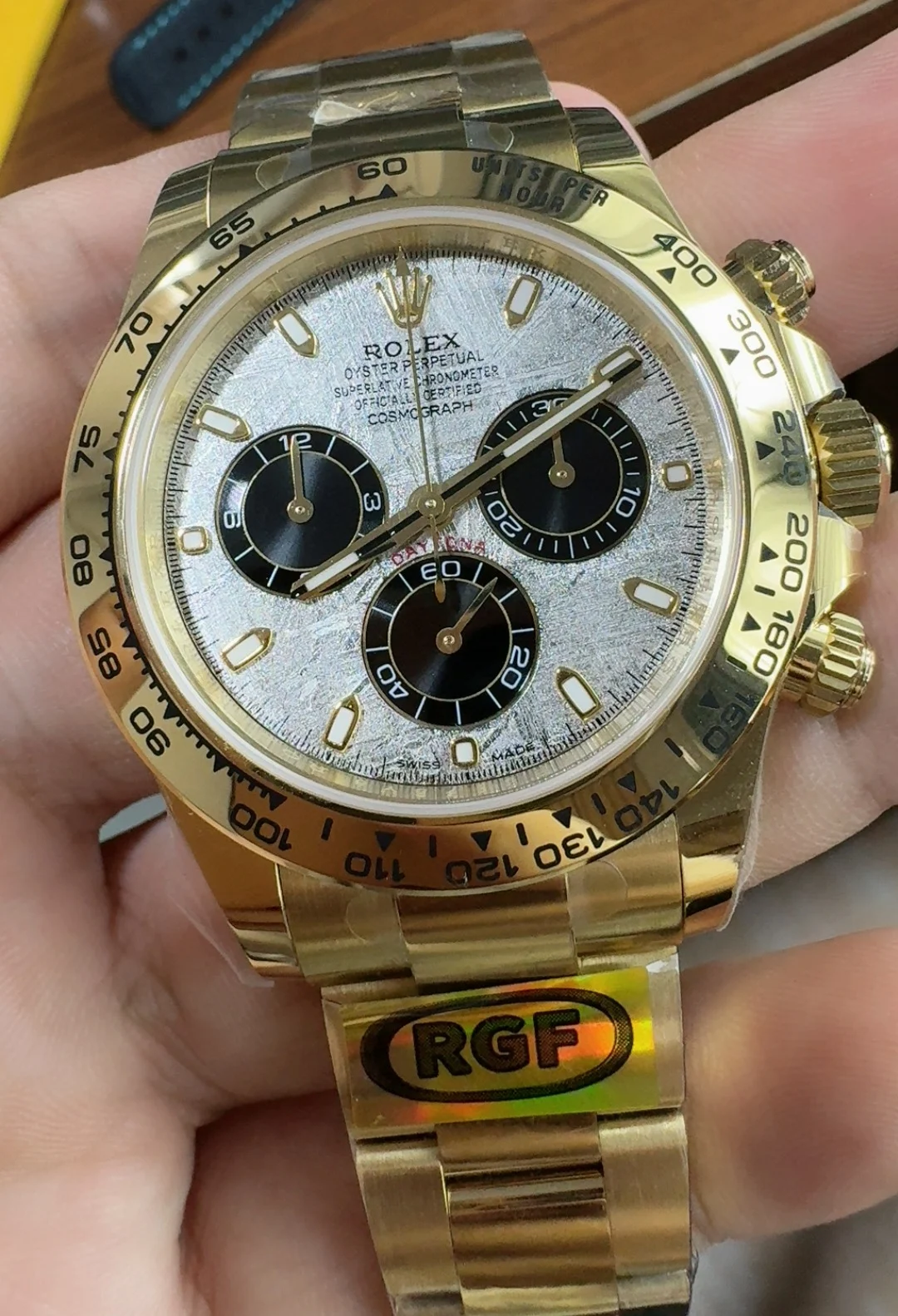Rolex Daytona — photographed off the sweep