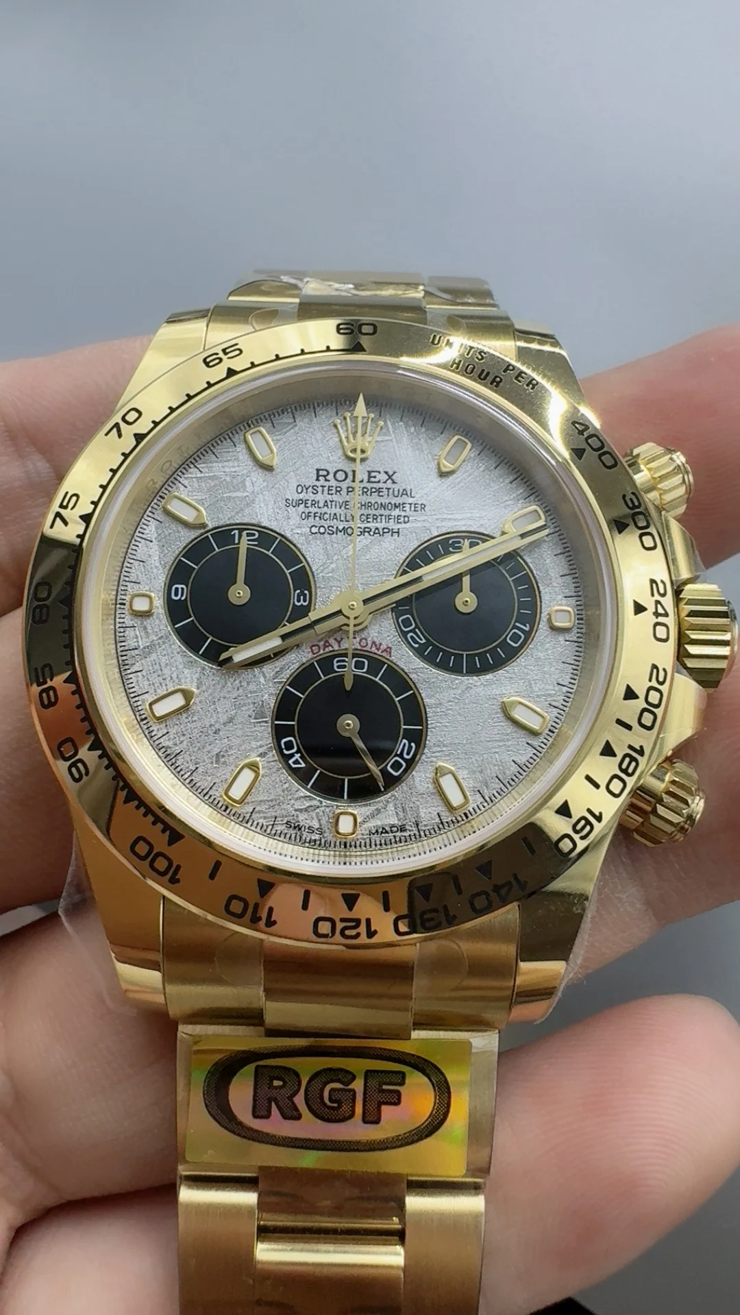 Rolex Daytona — photographed off the sweep