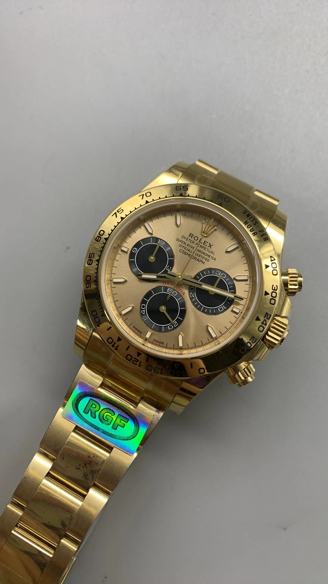 Rolex Daytona — photographed off the sweep