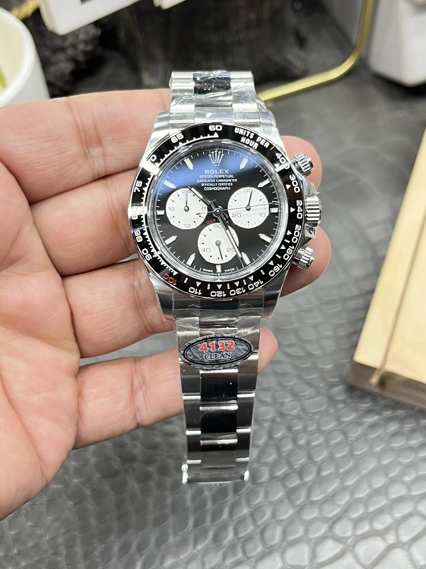Rolex Daytona 40mm — photographed off the sweep