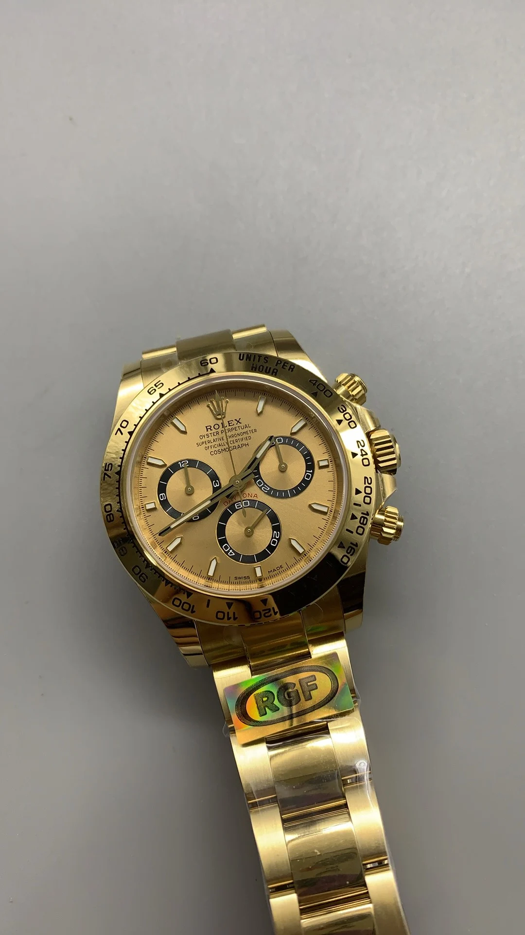 Rolex Daytona — photographed off the sweep
