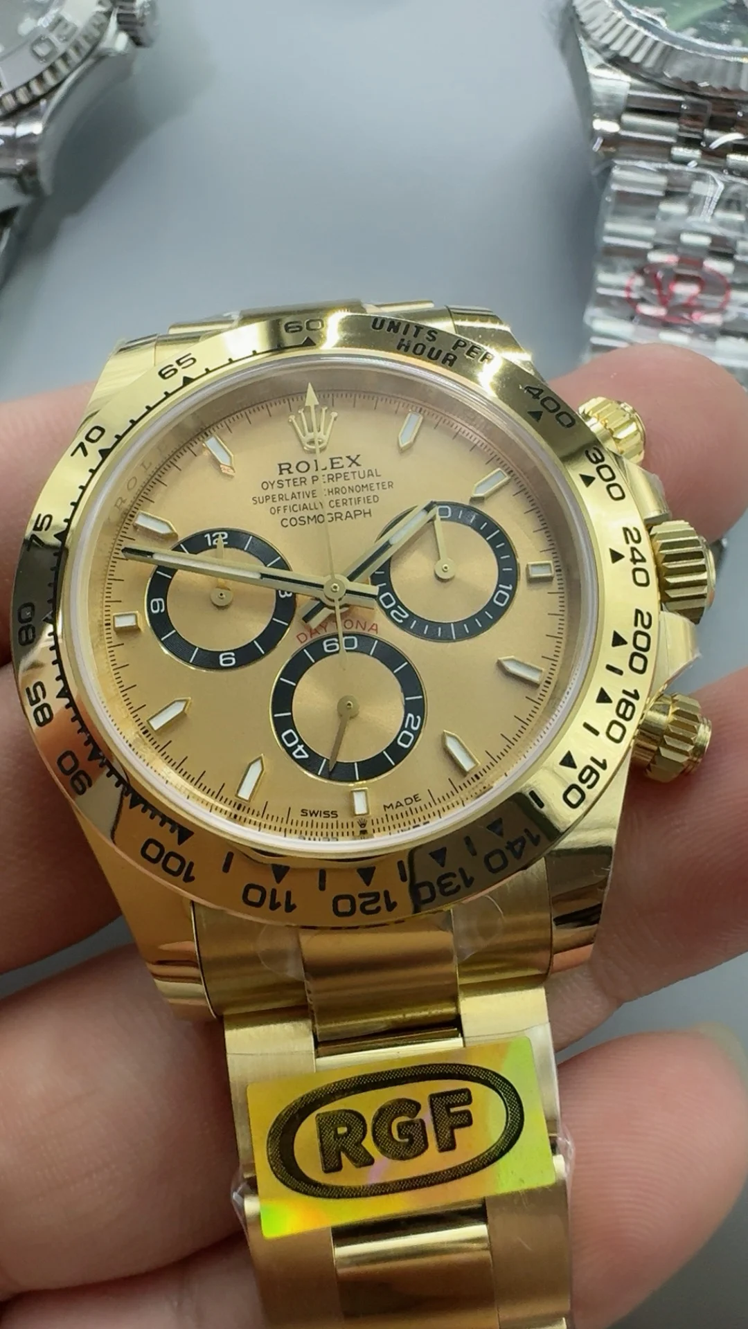 Rolex Daytona — photographed off the sweep