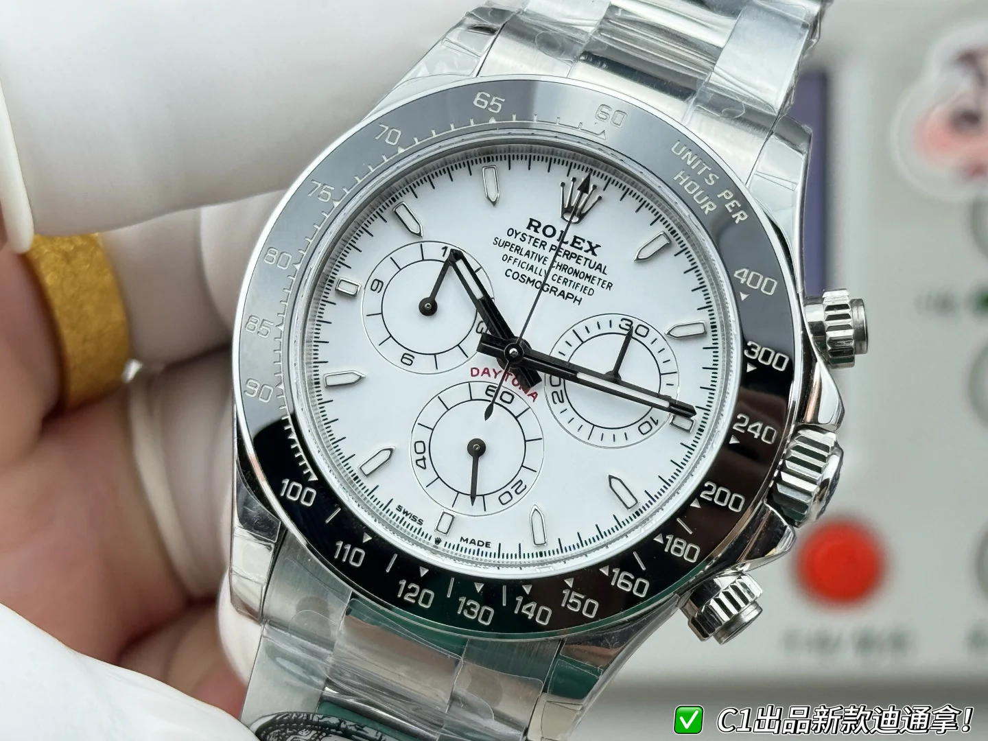 Rolex Daytona — photographed off the sweep