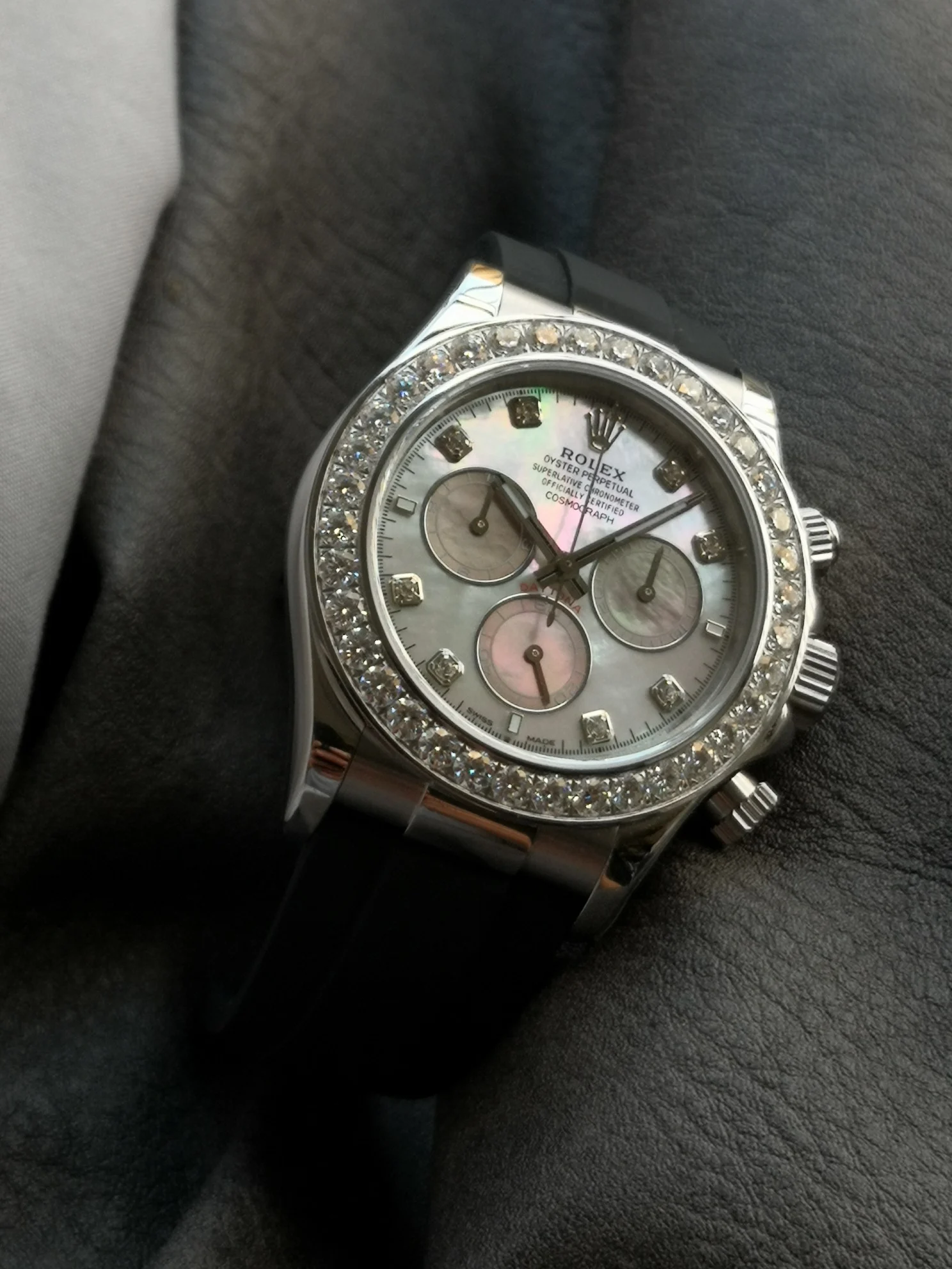 Rolex Daytona Black Dial 126500 — photographed off the sweep