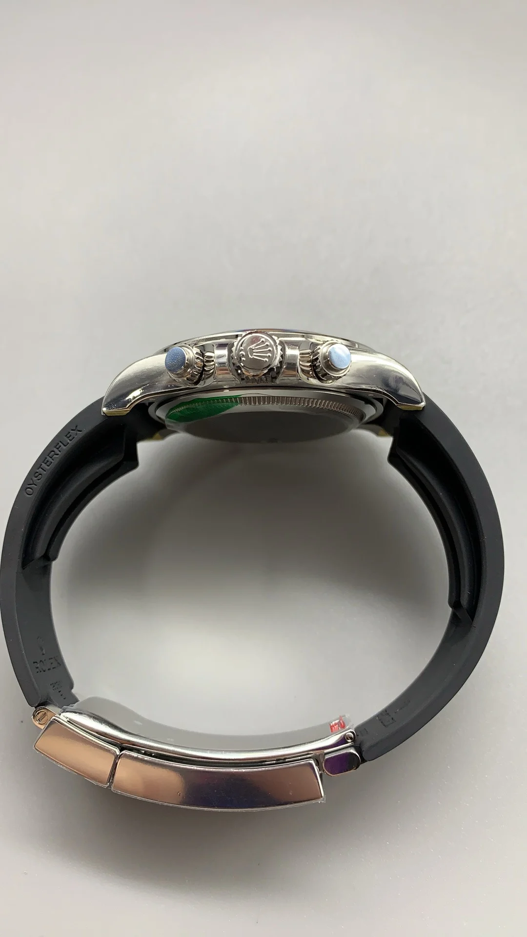 Rolex Daytona Black Dial — photographed off the sweep