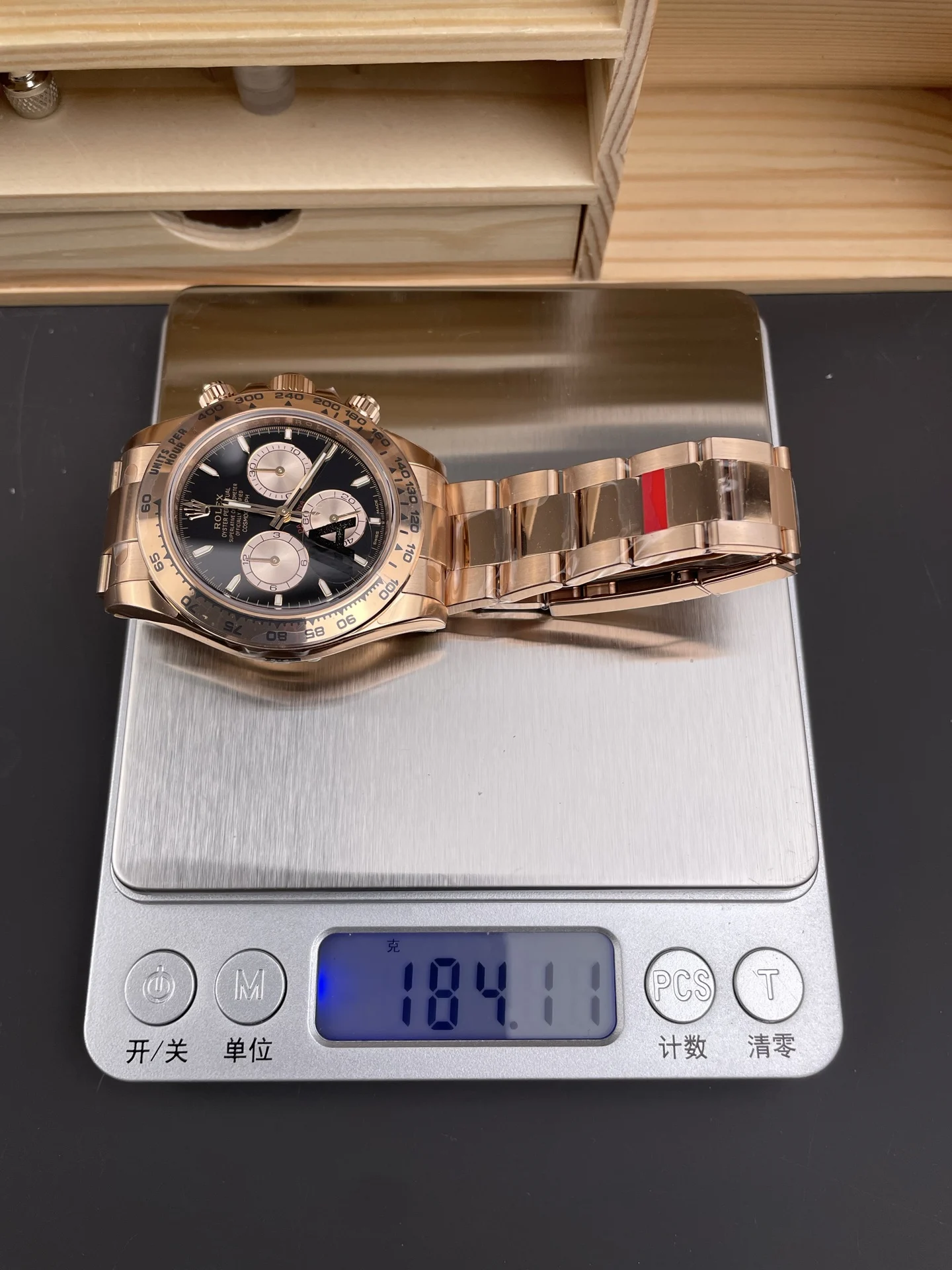 Rolex Daytona Black Dial 40mm — photographed off the sweep
