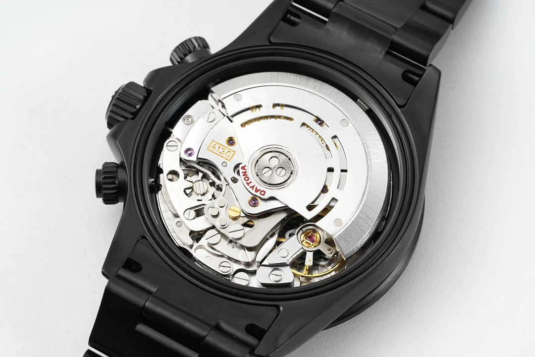 Rolex Daytona Black Dial Diamond-Set — photographed off the sweep