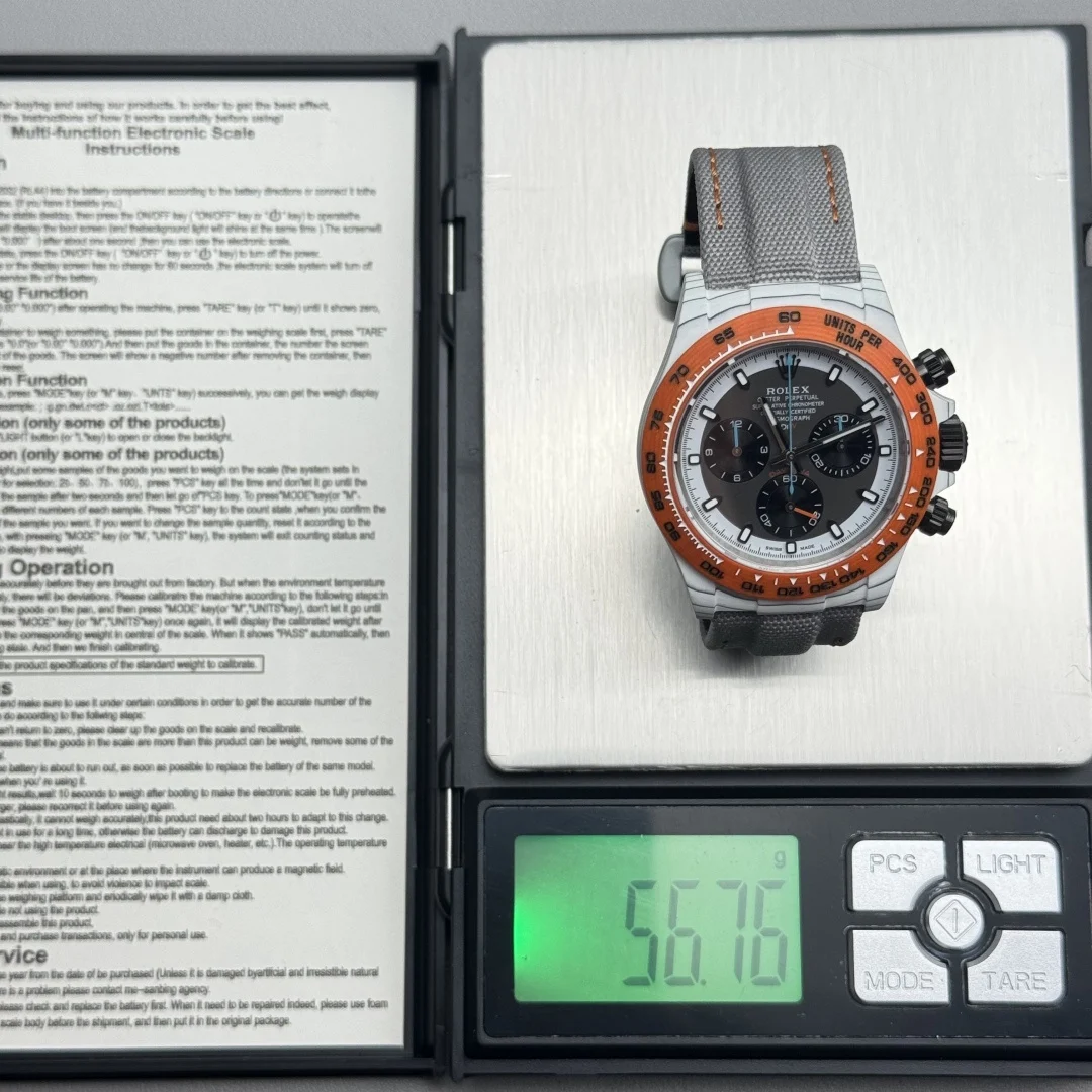 Rolex Daytona Carbon — photographed off the sweep