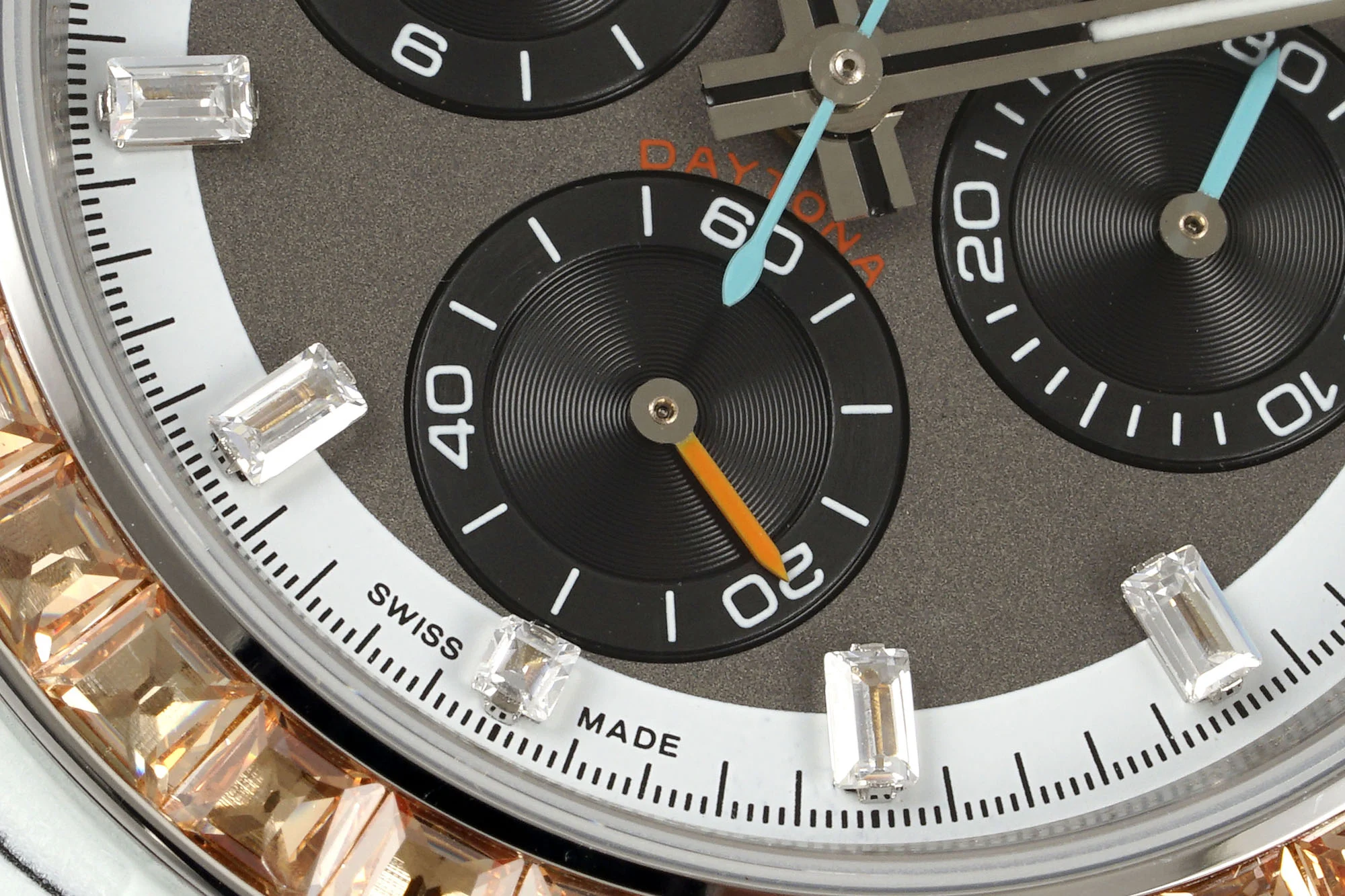 Rolex Daytona Carbon 40mm — photographed off the sweep