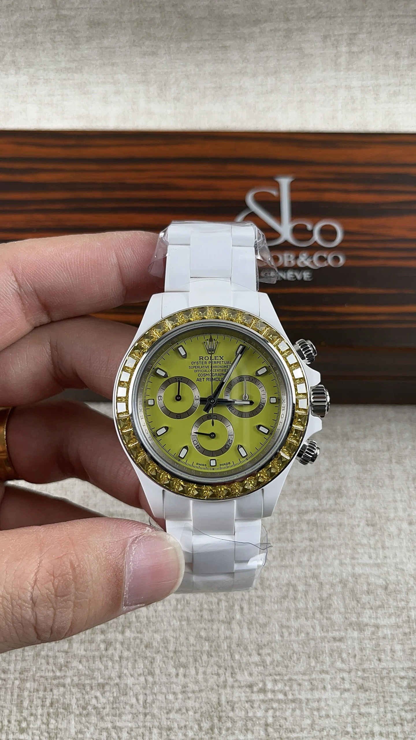 Rolex Daytona Ceramic — photographed off the sweep