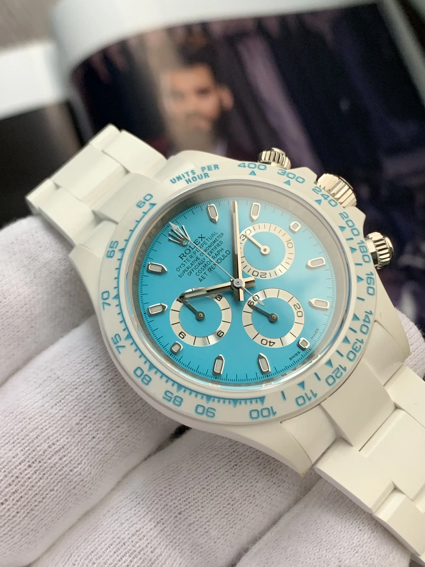Rolex Daytona Ceramic — photographed off the sweep