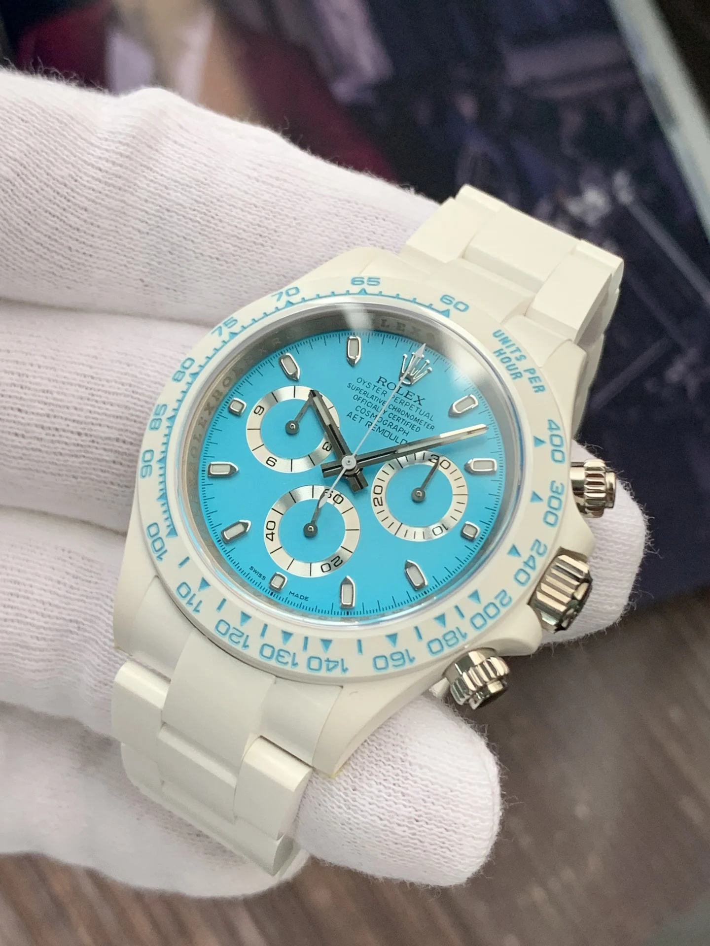 Rolex Daytona Ceramic — photographed off the sweep