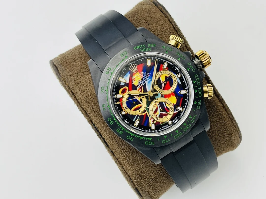 Rolex Daytona Ceramic Black Dial 40mm — photographed off the sweep