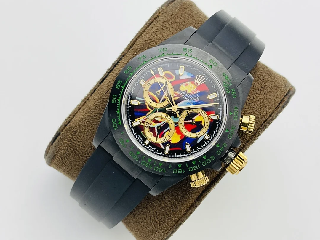 Rolex Daytona Ceramic Black Dial 40mm — photographed off the sweep