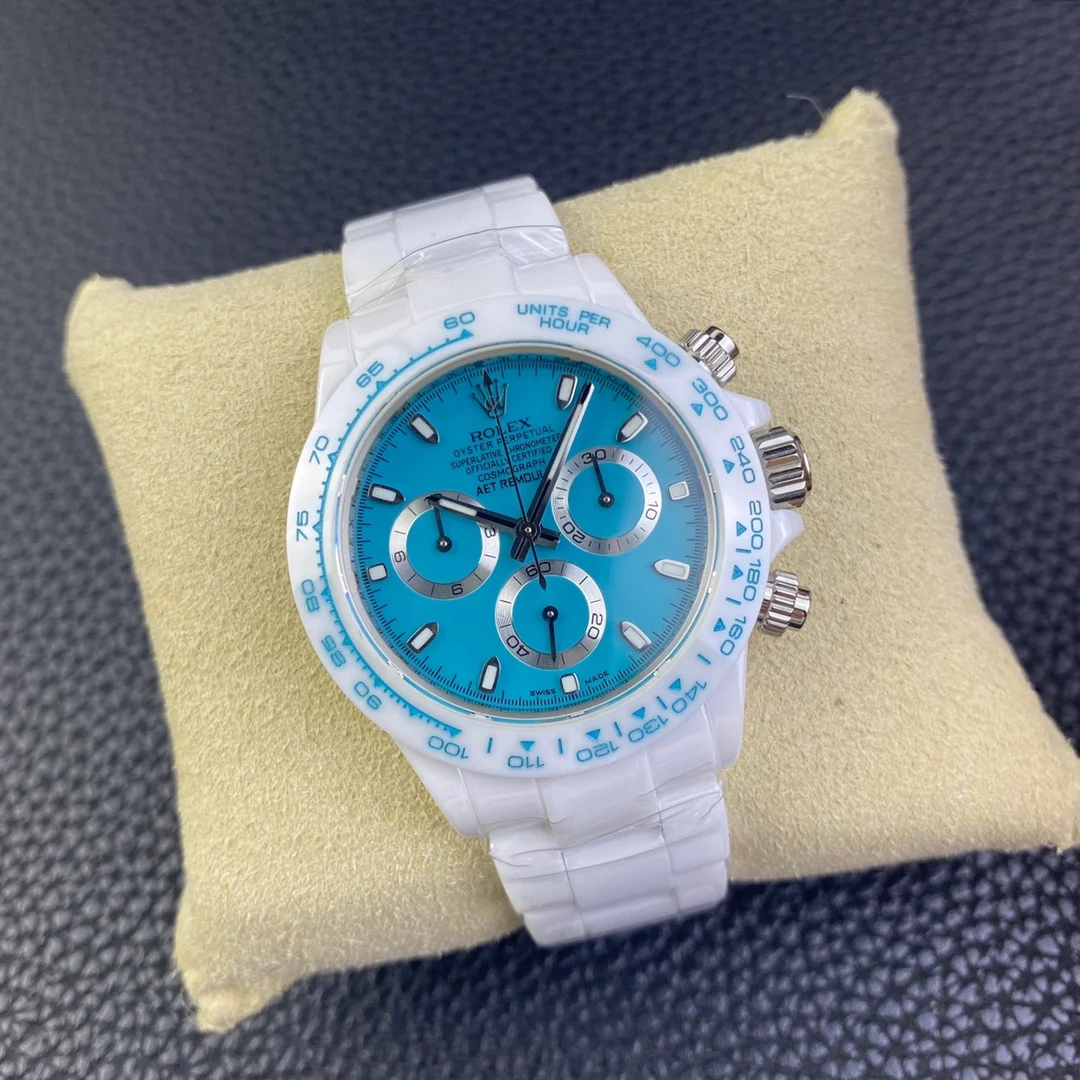 Rolex Daytona Ceramic Blue Dial — photographed off the sweep