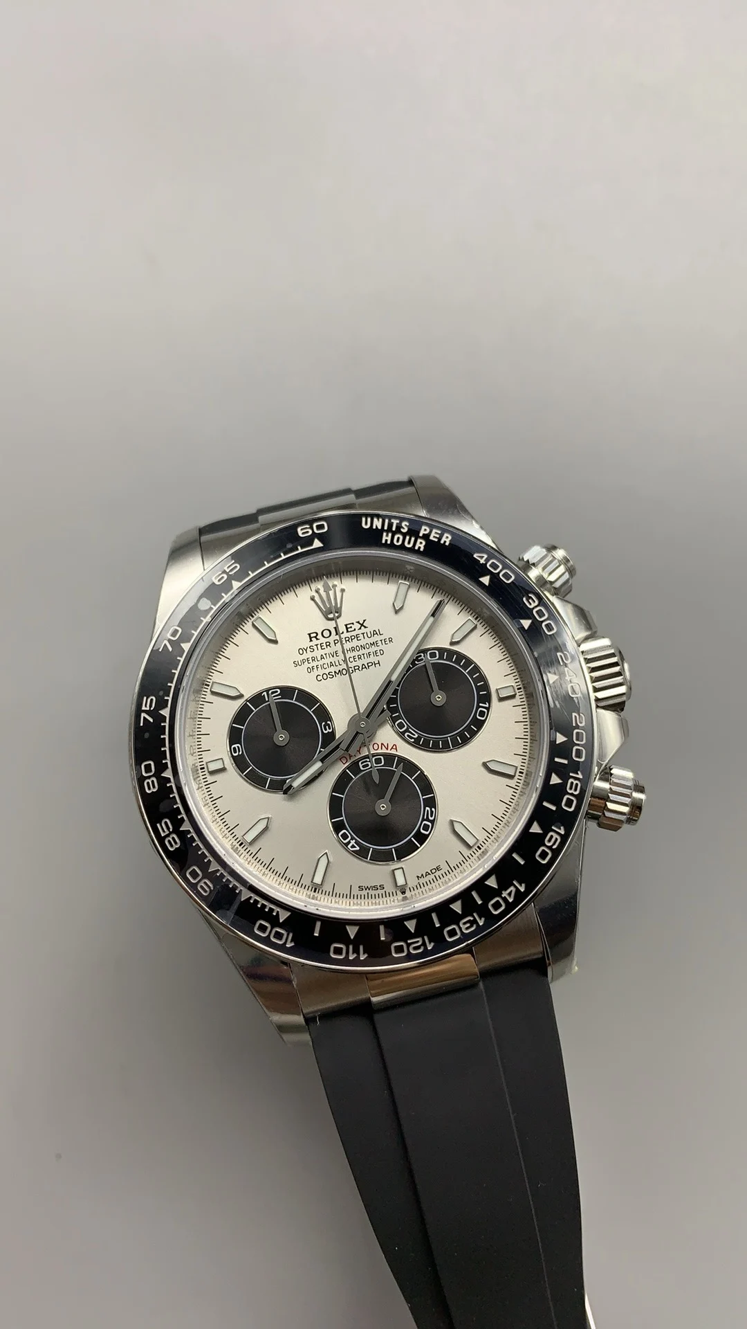 Rolex Daytona Grey Dial 126500 — photographed off the sweep