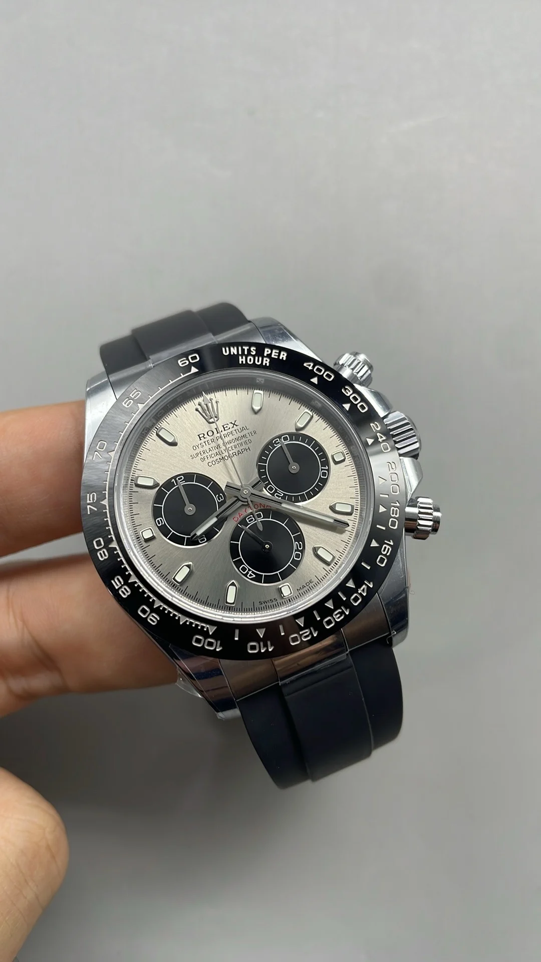 Rolex Daytona Grey Dial β photographed off the sweep