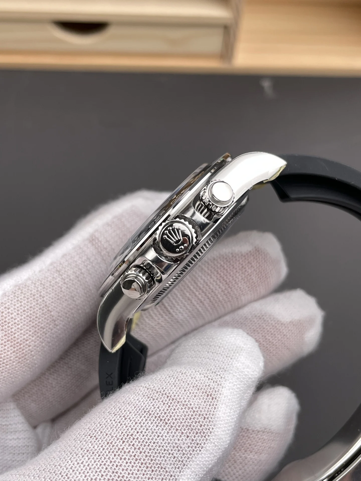 Rolex Daytona Grey Dial 40mm — photographed off the sweep