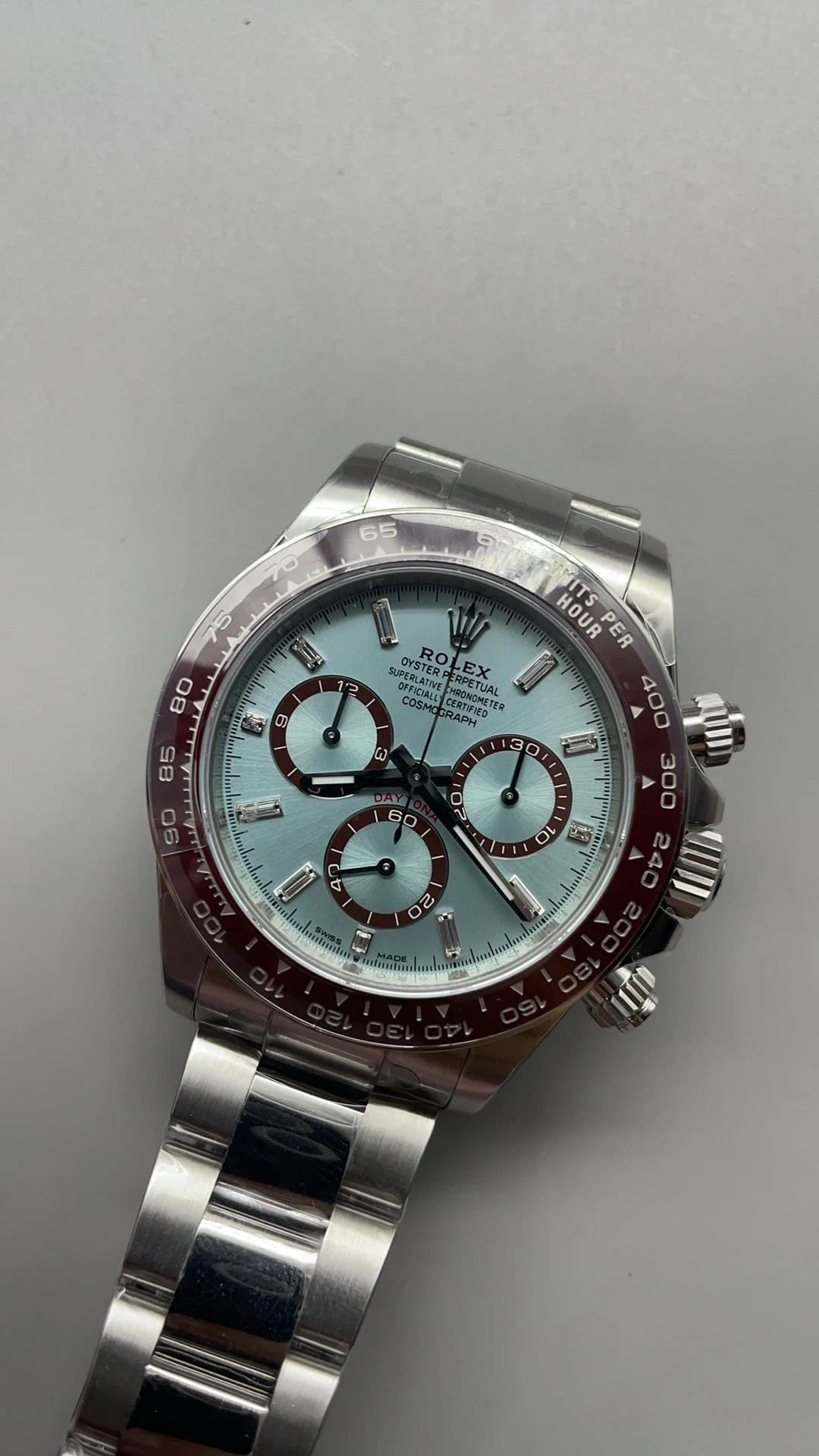 Rolex Daytona Ice Blue Blue Dial β photographed off the sweep