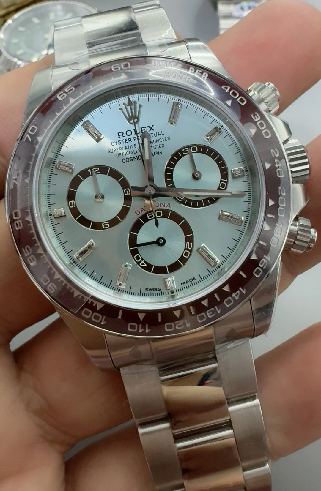 Rolex Daytona Ice Blue Blue Dial β photographed off the sweep