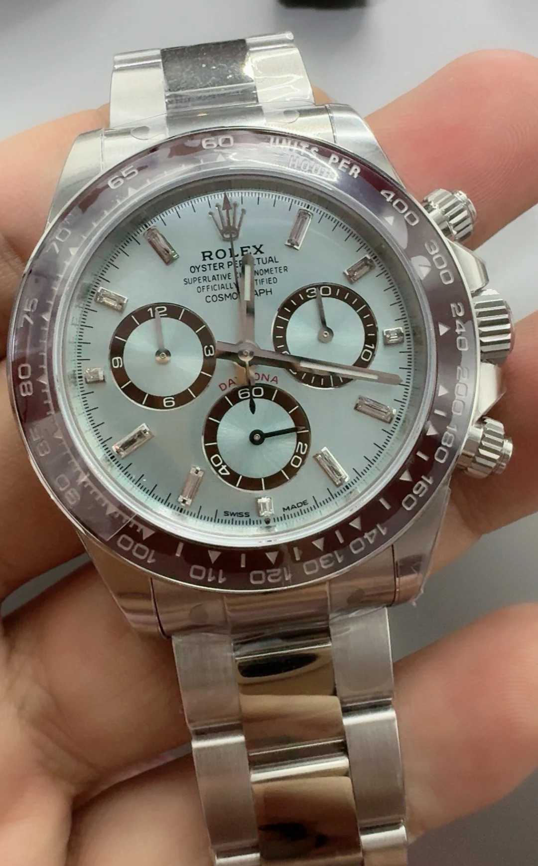 Rolex Daytona Ice Blue Blue Dial β photographed off the sweep