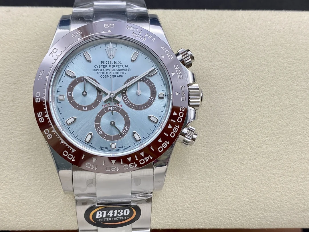 Rolex Daytona Ice Blue Blue Dial — photographed off the sweep