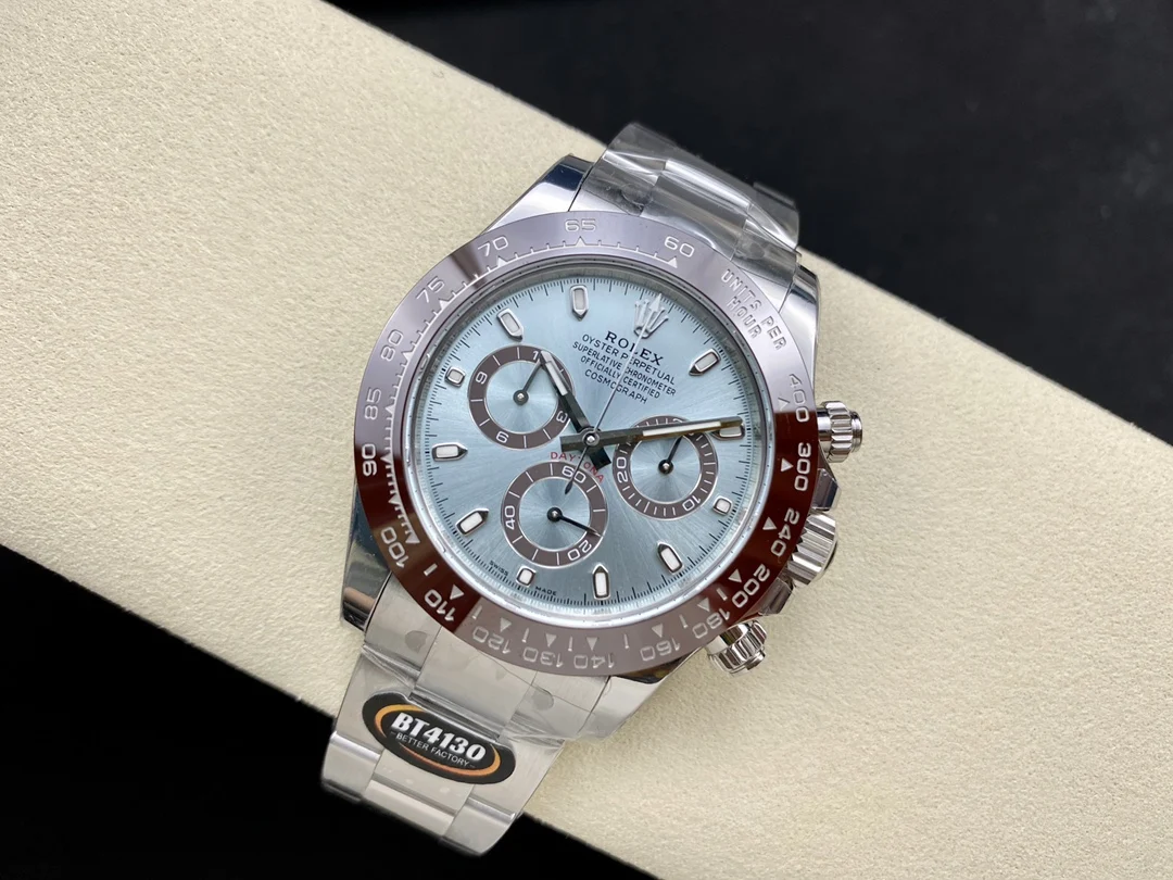 Rolex Daytona Ice Blue Blue Dial — photographed off the sweep