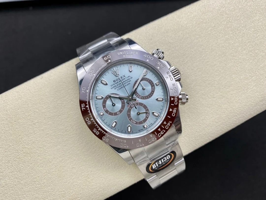 Rolex Daytona Ice Blue Blue Dial — photographed off the sweep