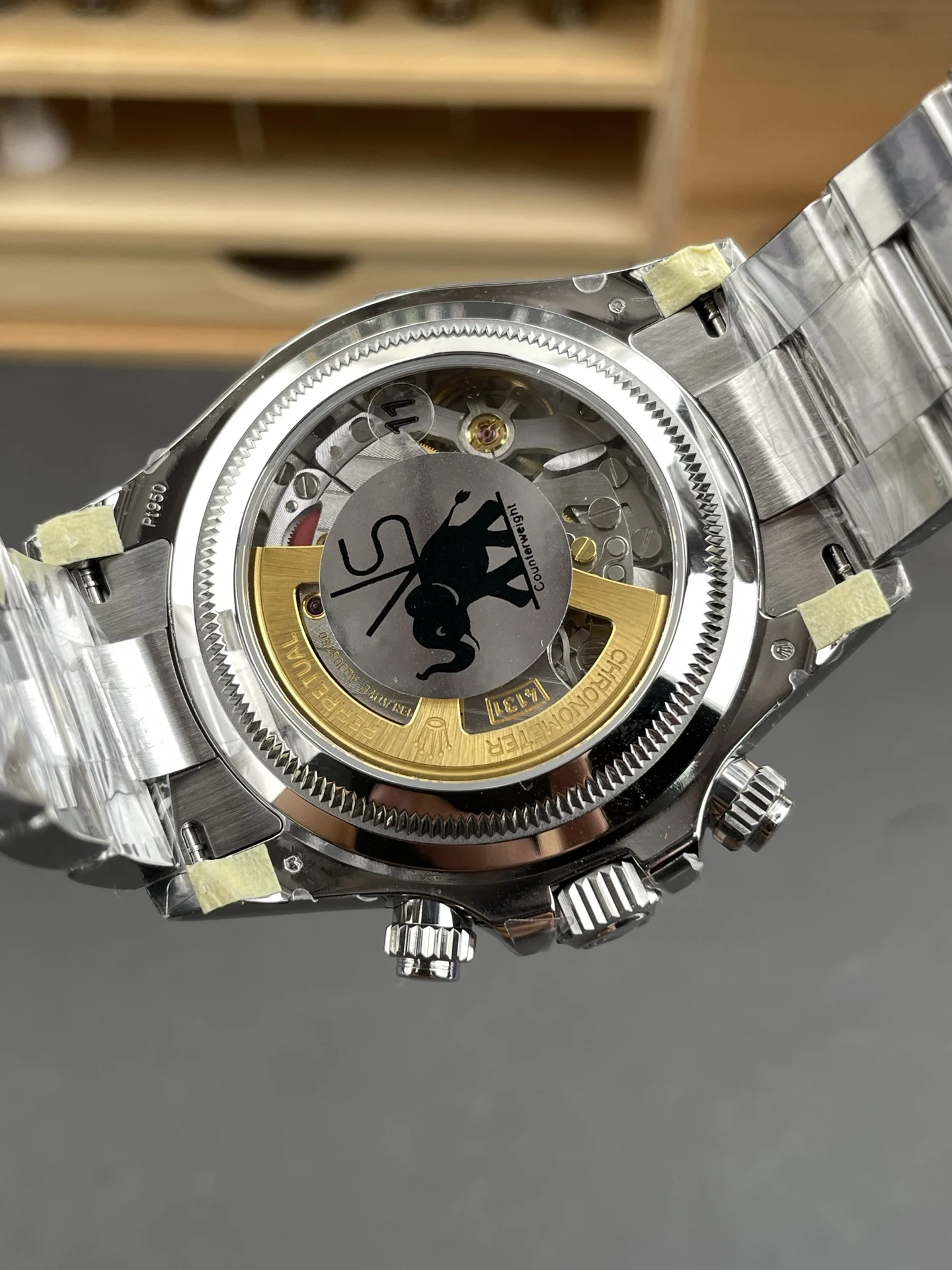Rolex Daytona Ice Blue Blue Dial Diamond-Set 40mm — photographed off the sweep