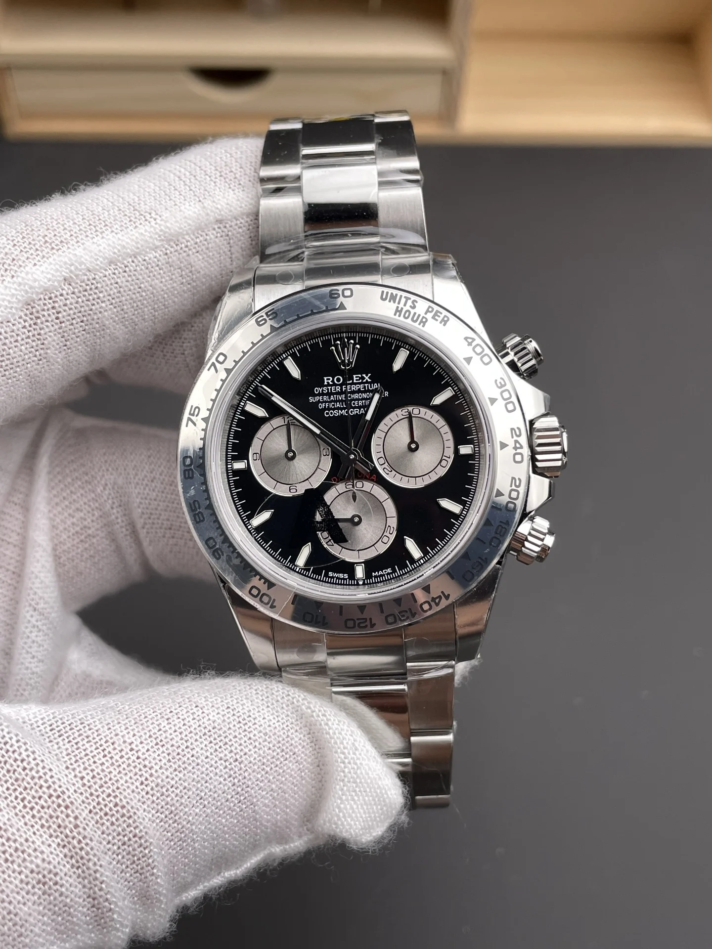 Rolex Daytona Le Mans 40mm — photographed off the sweep