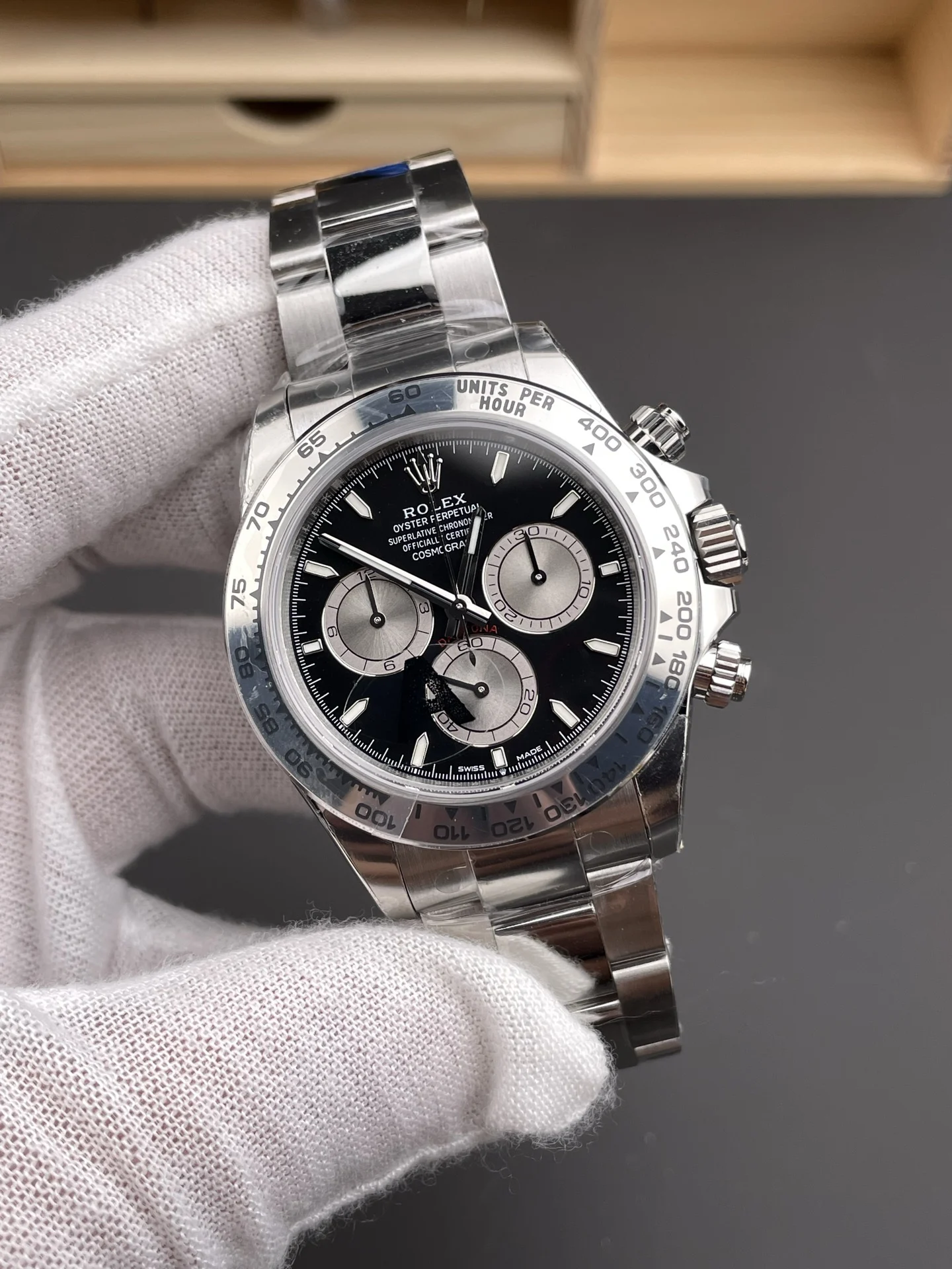 Rolex Daytona Le Mans 40mm — photographed off the sweep
