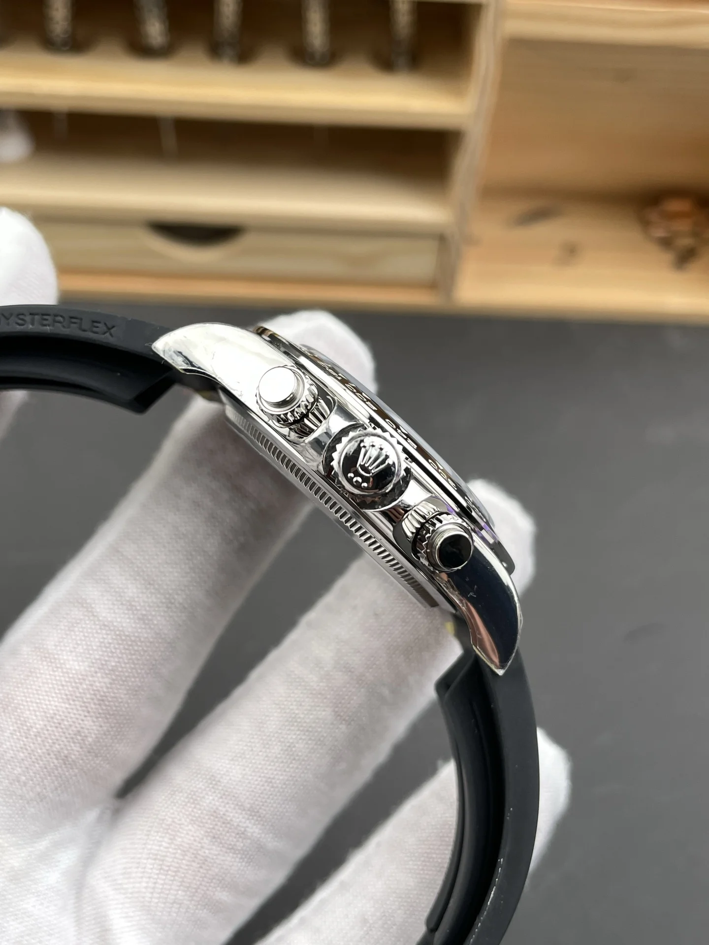 Rolex Daytona Le Mans 40mm — photographed off the sweep