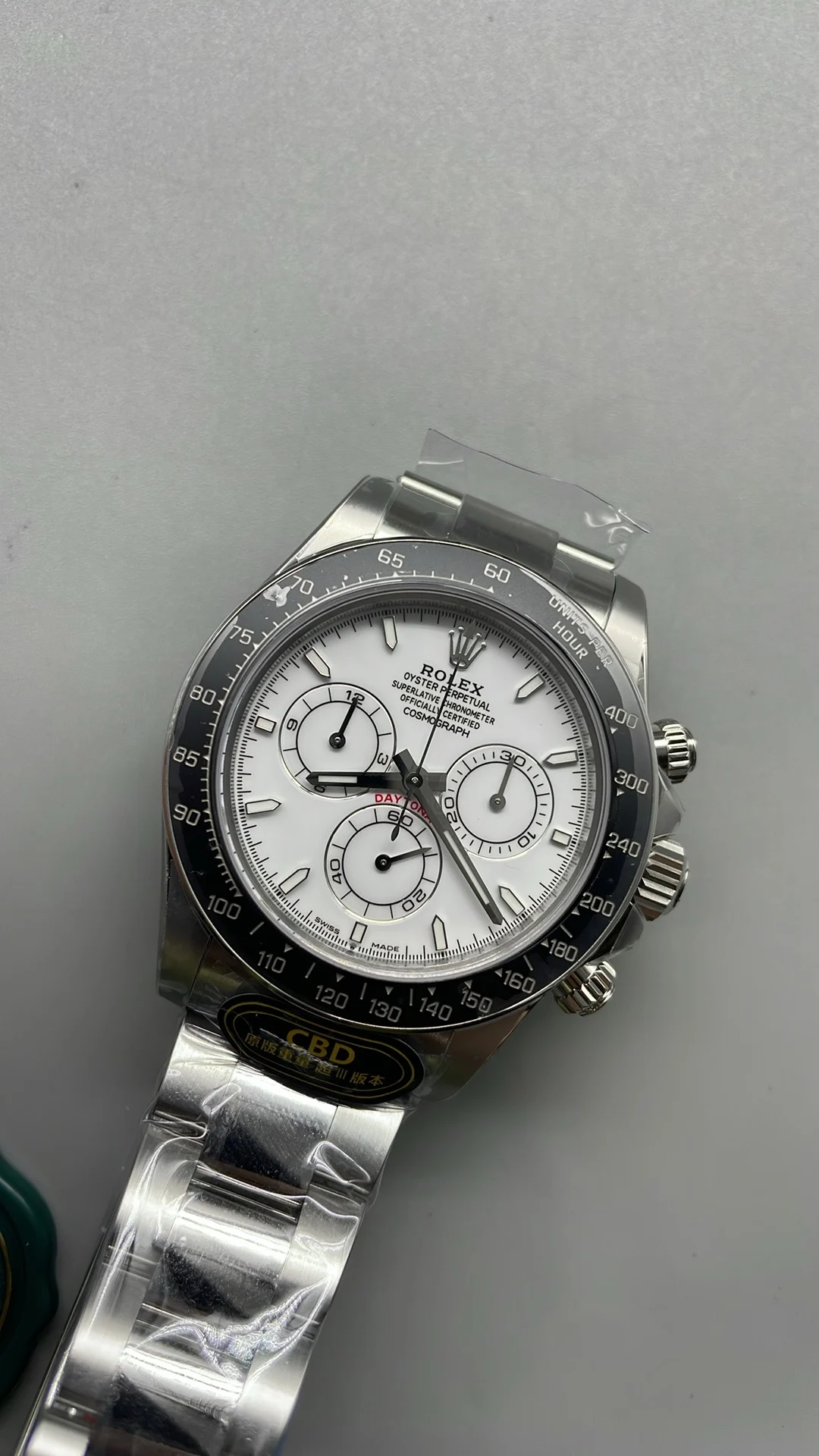 Rolex Daytona Panda — photographed off the sweep