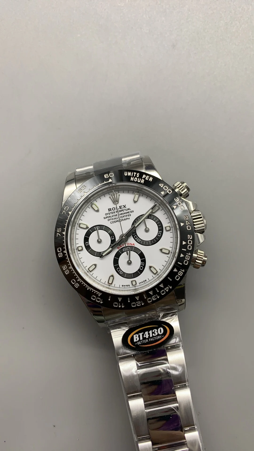 Rolex Daytona Panda — photographed off the sweep